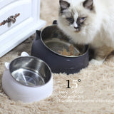 Tilted Cervical Relief Cat Food Bowl