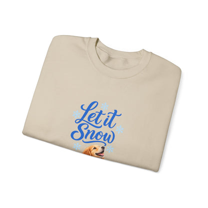 Let It Snow Golden Retriever Puppy Sweatshirt | Unisex Winter Crewneck