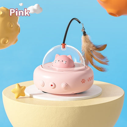 UFO Electric Cat Teaser Toy with Bell