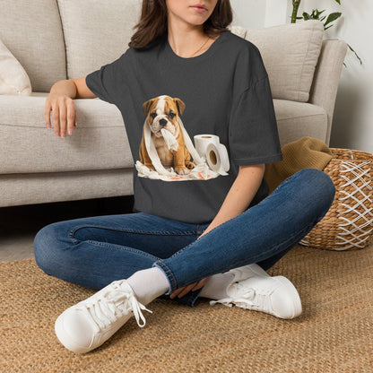 Trouble Maker Bulldog Puppy T-Shirt – Cute & Funny Dog Graphic