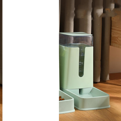 Double Pet Bowl with Automatic Feeder and Waterer