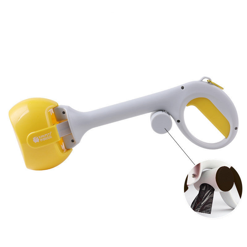 Pet leash with a camera attachment on a white background
