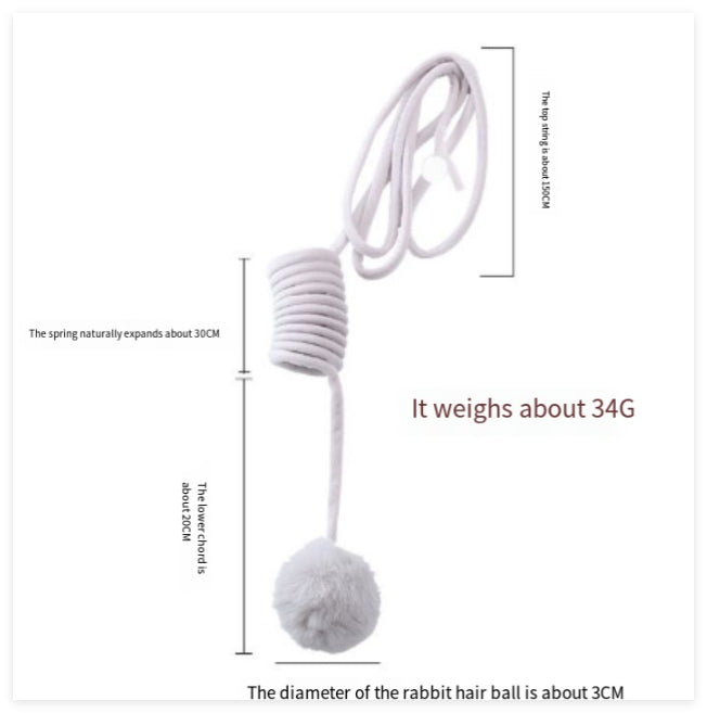 White cat toy with measurement details on a white background