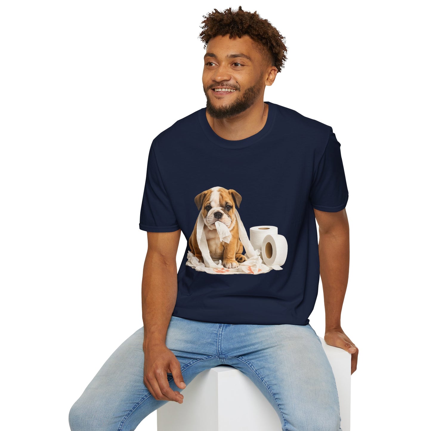 Trouble Maker Bulldog Puppy T-Shirt – Cute & Funny Dog Graphic