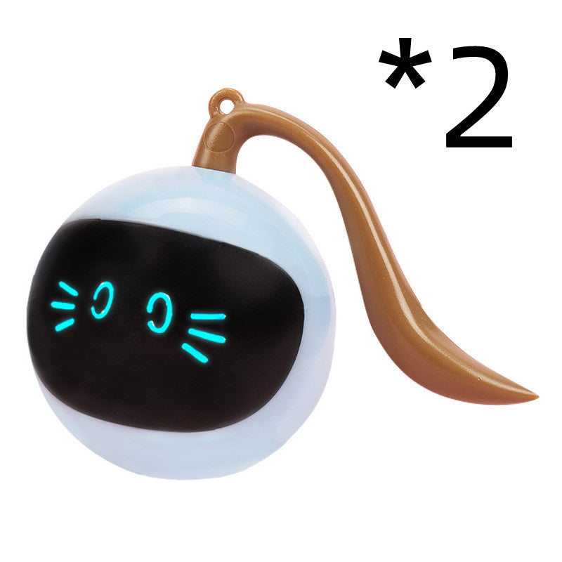 Toy figure of a cat with a surprised expression on a white background