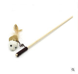 Handmade Wooden Cat Wand Toy