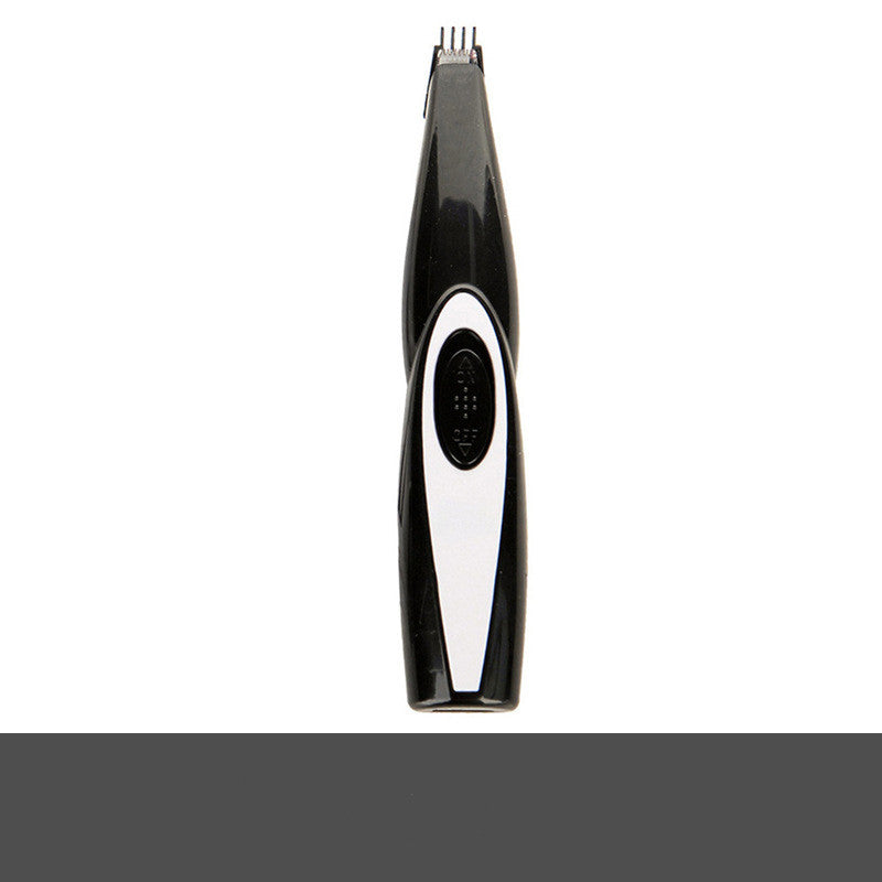 Black and silver hair trimmer on a white background