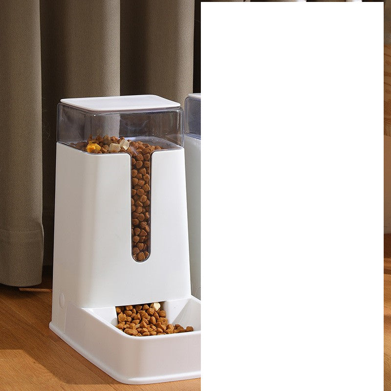 Double Pet Bowl with Automatic Feeder and Waterer