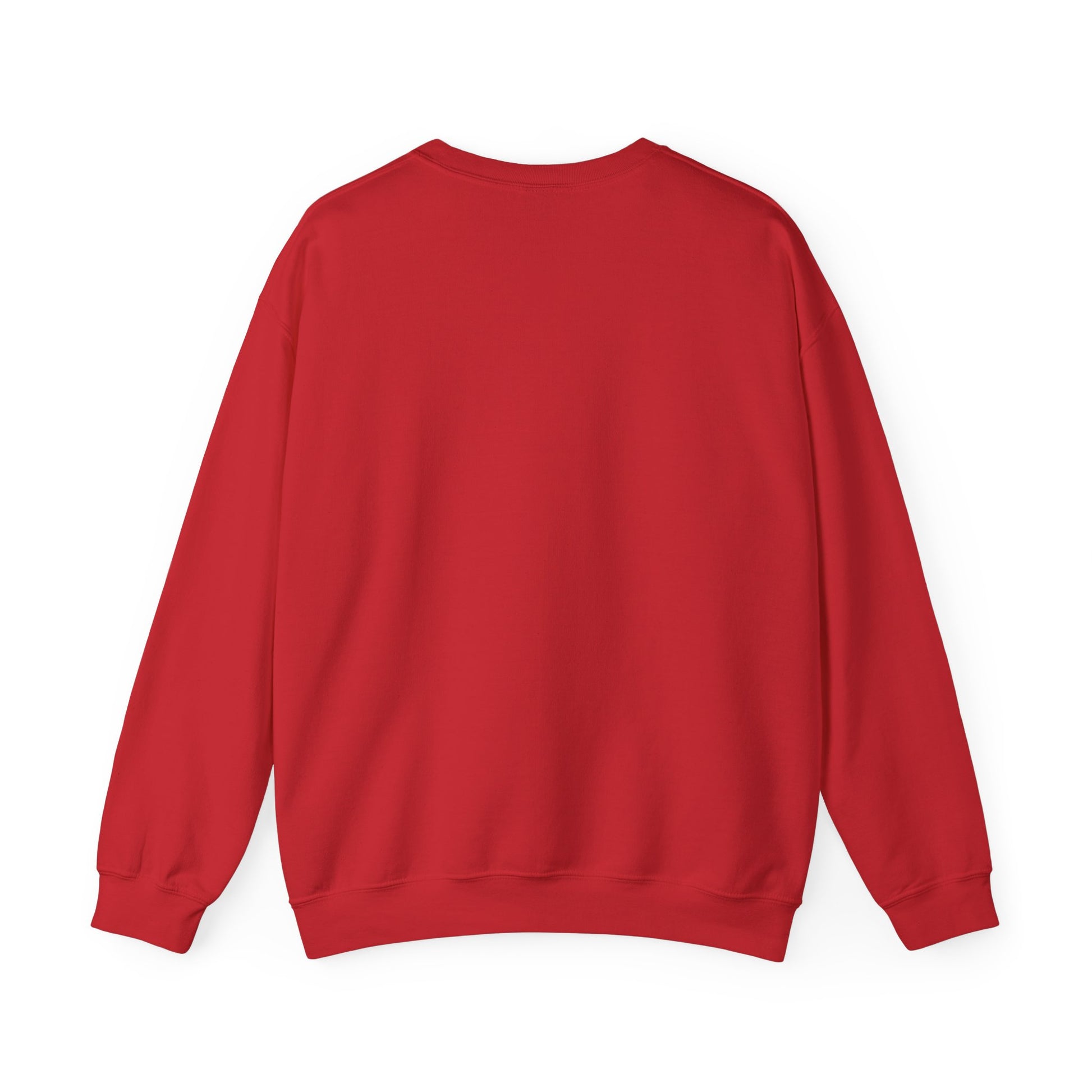 Red sweatshirt with text 'The Battle Is Not Mine' on a white background