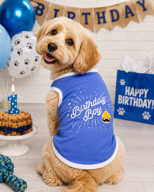 Birthday Boy Dog Tank Top-Party Shirt for Dogs