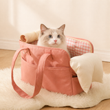Canvas Open-Top Pet Tote Carrier Bag