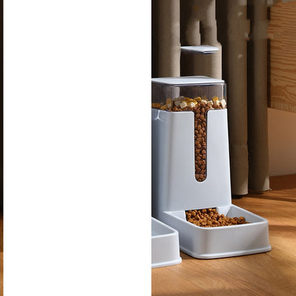 Double Pet Bowl with Automatic Feeder and Waterer