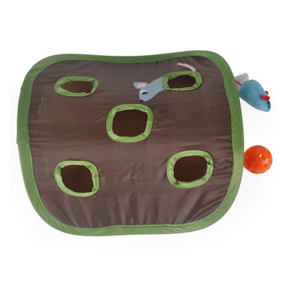 Children's toy with brown and green design on a white background