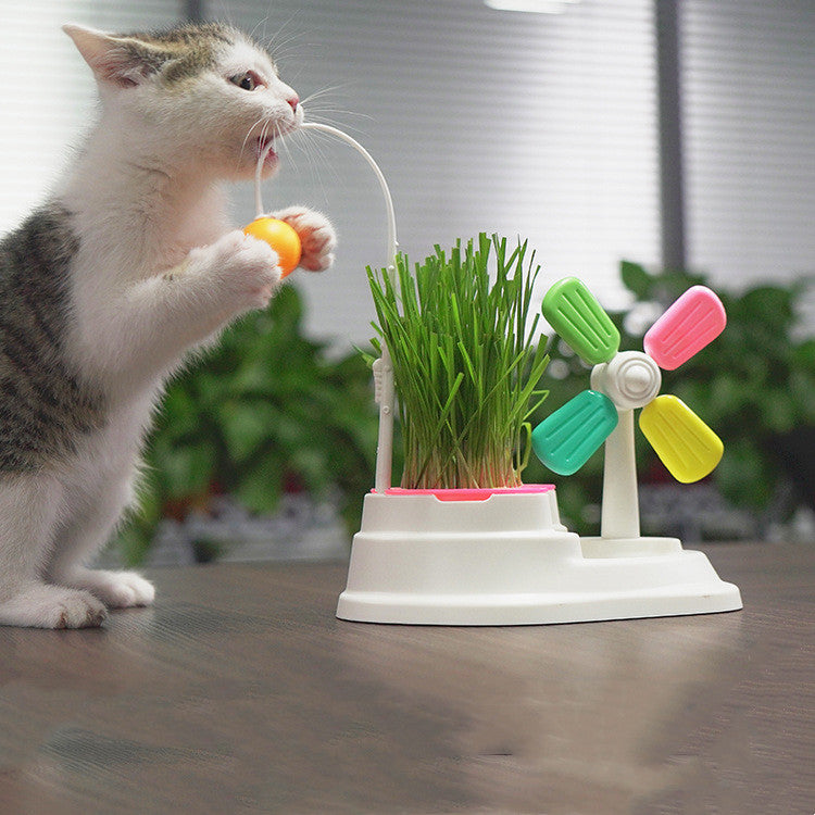 Desktop Windmill Grass Box Cat Toy