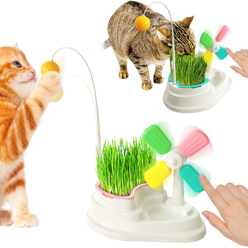 Desktop Windmill Grass Box Cat Toy