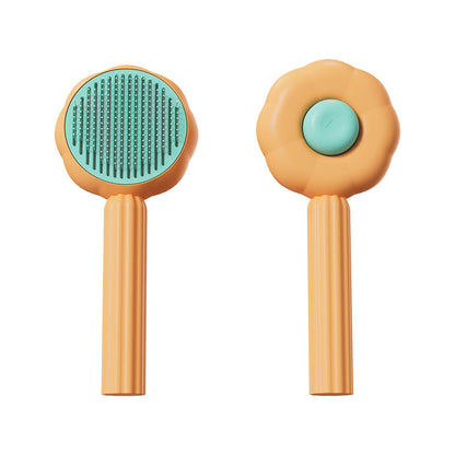 Two grooming tools with turquoise and beige colors on a white background