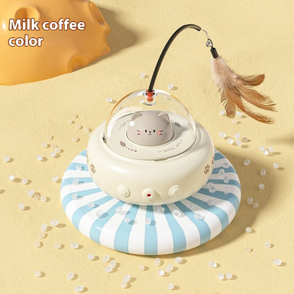 UFO Electric Cat Teaser Toy with Bell