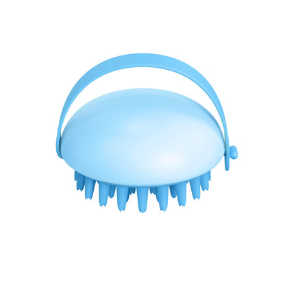 Blue scalp massager on a white background