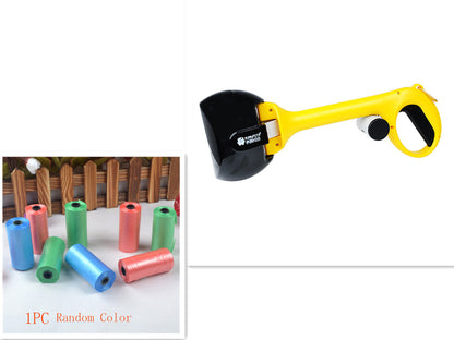 Gardening tool with colorful plastic handles on a white background