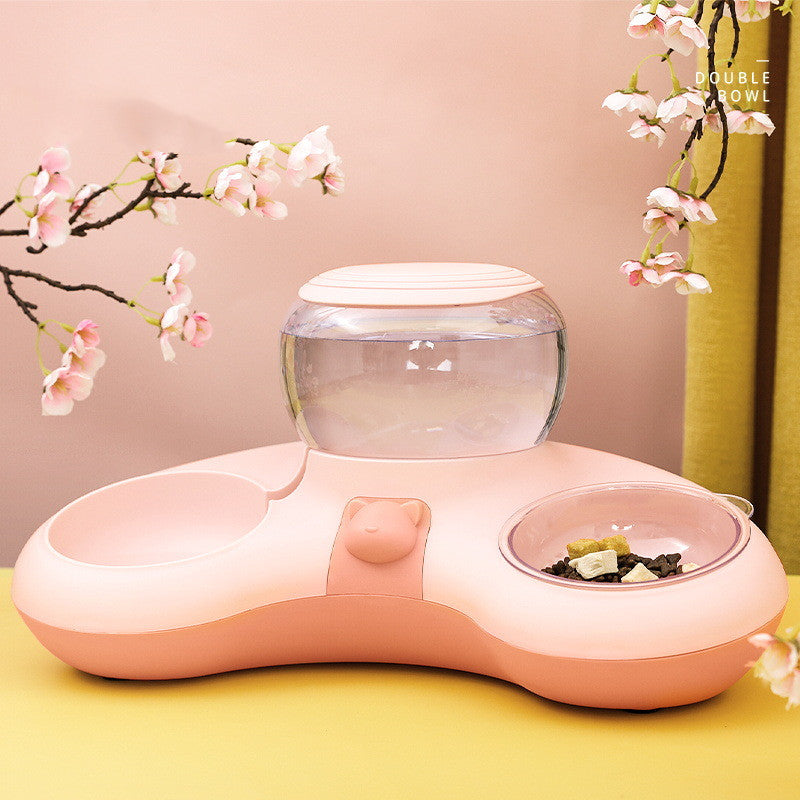 Crescent Dual Auto Water and Food Feeder Bowl