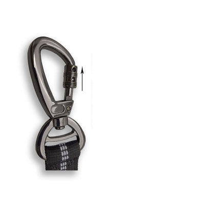 Keychain with carabiner and lanyard on a white background